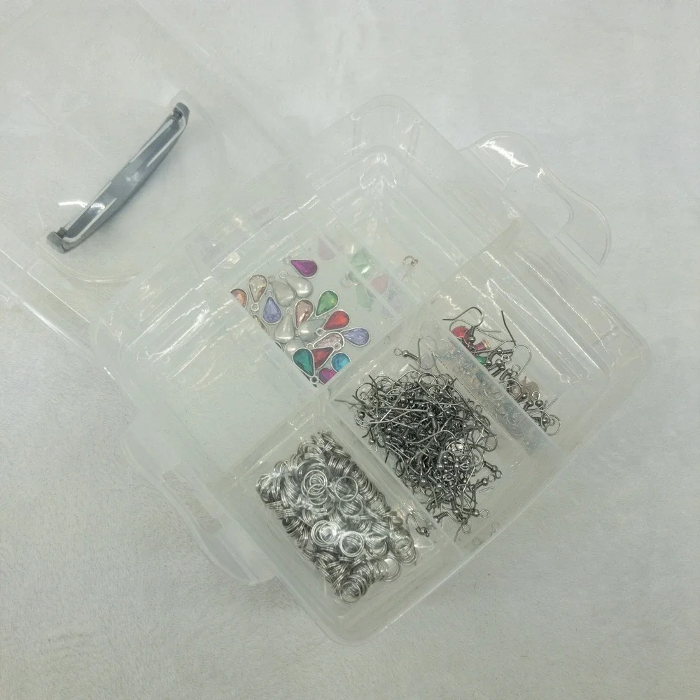 Earring Making Supplies Lot Jewelry Charms Findings Tools‎ Jump Rings Storage